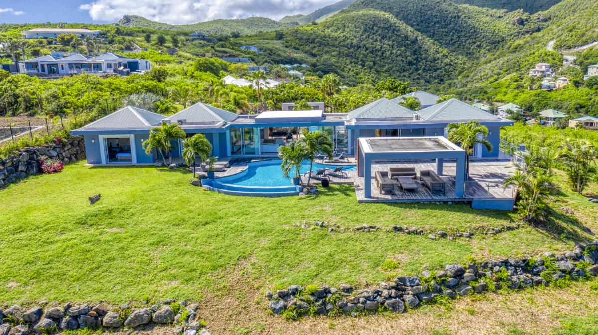 Location Villa Baie Orientale Saint Martin-vue hauteur-44